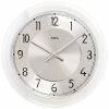 Budget 🧨 AMS 9476 Wanduhr Quarz Analog Silbern Rund Mit Glas 🥰
