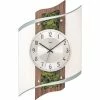 Angebote 🥰 AMS 5517 Wanduhr Funk Funkwanduhr Analog Nussbaum-farben Künstliche Mooseinlage 😀