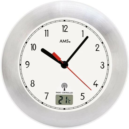 Bestes Angebot 👏 AMS 5920 Baduhr Funkwanduhr Tischuhr Wanduhr Mit Temperaturanzeige 💯 3 Bestes Angebot 👏 AMS 5920 Baduhr Funkwanduhr Tischuhr Wanduhr Mit Temperaturanzeige 💯 – Bild 2