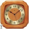 Bestpreis ⌛ AMS 5866/9 Wanduhr Funk Funkwanduhr Analog Holz Kirschbaum Farben 💯