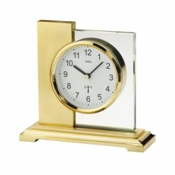Aktion 🎁 AMS Tischuhr 5141 Funk Metallgehäuse Mit Geschliffenem Mineralglas ⭐