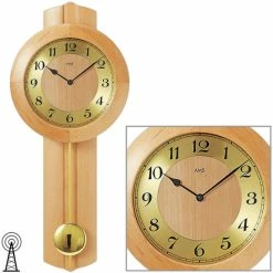 Aktion 🧨 AMS 5165/16 Wanduhr Mit Pendel Funk, Massivholz Erle, Mineralglas 🌟 -Günstiges Ams Geschäft unnamed file 147