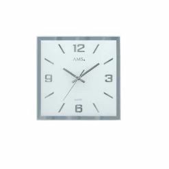 Brandneu 🥰 AMS Quarz-Wanduhr, Quarzwerk Mit Schleichender Sekunde, 27x27x4cm, 9324 🧨