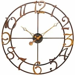 Budget 🔔 AMS 9566 Wanduhr Quarz Analog Metall Rund 👏