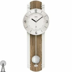 Brandneu 🔥 AMS 5292 Wanduhr Funk Funkwanduhr Mit Pendel Pendeluhr Holz Nussbaum Farben 🛒 -Günstiges Ams Geschäft unnamed file 189