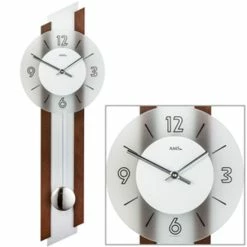 Günstiges Ams Geschäft 26 Aktion 🎉 AMS Quarz-Pendeluhr, Quarzpendelwerk, 23x62x7cm, 7207/1 🧨