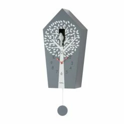 Neu 🧨 AMS Kuckucksuhr 7287 Quarz Mit Pendel Anthrazit Lackiertes Holzgehäuse 🛒