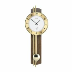 Auslauf ✨ AMS Funk-Pendeluhr, Funkpendelwerk, 22x62x8cm, 5266/1 🌟