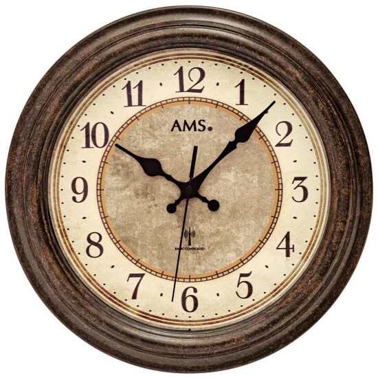 Coupon ⭐ AMS 5544 Wanduhr Funk Funkwanduhr Analog Braun Rund ⭐ 3 Coupon ⭐ AMS 5544 Wanduhr Funk Funkwanduhr Analog Braun Rund ⭐