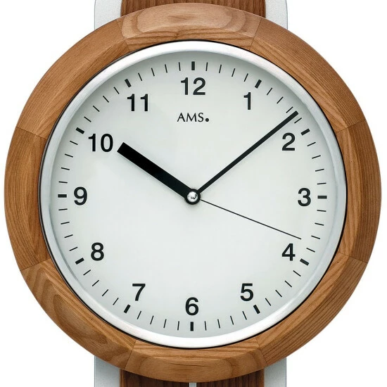 Coupon ⭐ AMS 5544 Wanduhr Funk Funkwanduhr Analog Braun Rund ⭐ 4 Coupon ⭐ AMS 5544 Wanduhr Funk Funkwanduhr Analog Braun Rund ⭐ – Bild 2