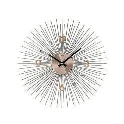 Neu 🌟 AMS 9610 Wanduhr Quarz Analog Anthrazit Mit Steinen In Glas-Optik ❤️