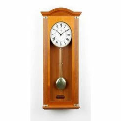 Brandneu ⭐ AMS 5014/9 Wanduhr Funk Pendel Holzgehäuse Kirschbaumfarben Lackiert 😀 -Günstiges Ams Geschäft unnamed file 360
