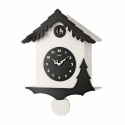 Beste Bewertungen von 👍 AMS 7391 Kuckucksuhr Quarz Pendel, Holzgehäuse Weiß Und Schwarz Lackiert 🎉