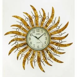 Auslauf 👍 AMS 9639 Sonnenform XXL Wanduhr 70 Cm 😍