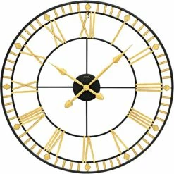 Aktion 😍 AMS 9647 Vintage-Look XXL Wanduhr 80 Cm ✔️