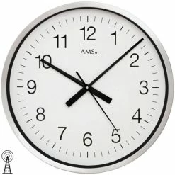 Schlussverkauf 🧨 AMS 5949 Wanduhr Funk Funkwanduhr Analog Rund Extra Groß 60 Cm ✨