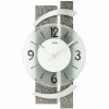 Auslauf 🛒 AMS 9548 Wanduhr Quarz Analog Modern Naturstein Optik Mit Glas Und Aluminium ✔️