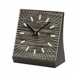 Coupon 🧨 AMS 1156 Tischuhr Quarz Analog Anthrazit Mit Glas Eckig Modern 😉
