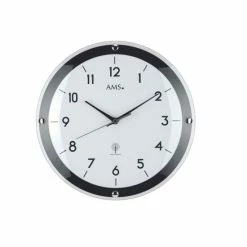 Brandneu ⌛ AMS Funk-Wanduhr, Funkwerk, D31x4cm, 5906 🔥