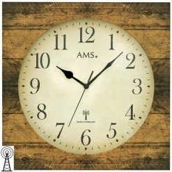 Coupon ❤️ AMS 5550 FunkwanduhrWanduhr Braunes Holzgehäuse Mit Holzstruktur 🎉 -Günstiges Ams Geschäft unnamed file 44