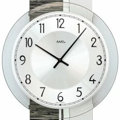Blitzangebot ⭐ AMS 7439 Wanduhr Quarz Mit Pendel Silbern Grau Holz Optik Pendeluhr Mit Glas 👍 -Günstiges Ams Geschäft unnamed file 508
