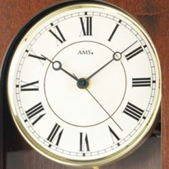 Auslauf 🔔 AMS 5014/1 Wanduhr Funk Pendel, Holzgehäuse Nussbaumfarben Lackiert 🥰 -Günstiges Ams Geschäft unnamed file 571