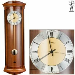 Neu 👏 AMS 5080/9 Wanduhr Funk Funkwanduhr Mit Pendel Holz Kirschbaum Farben Pendeluhr 😀 -Günstiges Ams Geschäft unnamed file 586