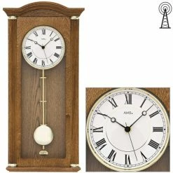 Angebote 👏 AMS Funk-Pendeluhr Mit Schlag, Funkpendelwerk 4/4 Westminster/BimBam Schlag. Automatische Nachtabschaltung., 28x64x10cm, 5014/4 🛒 -Günstiges Ams Geschäft unnamed file 620