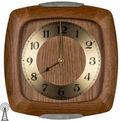 Brandneu 😍 AMS 5804/4 Wanduhr Funk Funkwanduhr Analog Holz Eiche Massiv 🛒 -Günstiges Ams Geschäft unnamed file 629