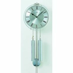 Coupon 👍 AMS 358 Wanduhr Mit Pendel Mechanisch Silbern Pendeluhr Mit Römischen Ziffern ⭐ -Günstiges Ams Geschäft unnamed file 663
