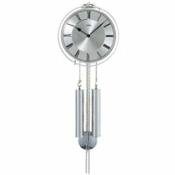 Coupon 👍 AMS 358 Wanduhr Mit Pendel Mechanisch Silbern Pendeluhr Mit Römischen Ziffern ⭐ -Günstiges Ams Geschäft unnamed file 664