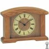 Auslauf 🧨 AMS 5138/4 Tischuhr Kaminuhr Funk Holz Eiche Massiv Mit Glas Funktischuhr 👏