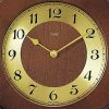 Billig ✨ AMS 5162/1 Wanduhr Funk Funkwanduhr Mit Pendel Golden Holz Nussbaum Farben 💯
