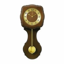 Billig ✨ AMS 5162/1 Wanduhr Funk Funkwanduhr Mit Pendel Golden Holz Nussbaum Farben 💯 -Günstiges Ams Geschäft unnamed file 694