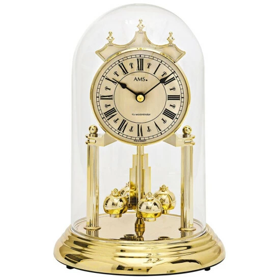 Rabatt 🔔 AMS Jahresuhr Mit Schlagwerk (Westminster), Glasglocke, Messingsockel, Bedrucktes Zifferblatt; 1204 ❤️ 3 Rabatt 🔔 AMS Jahresuhr Mit Schlagwerk (Westminster), Glasglocke, Messingsockel, Bedrucktes Zifferblatt; 1204 ❤️