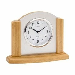 Bestes Angebot 🥰 AMS 5123/18 Tischuhr Funk Funktischuhr Analog Modern Holz Buche Mit Aluminium ✨ -Günstiges Ams Geschäft unnamed file 731