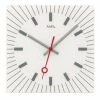 Bestes Angebot ⌛ AMS 9576 Wanduhr Quarz Analog Weiß Leise Ohne Ticken Eckig Mit Glas 🤩