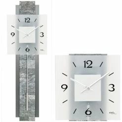 Bestpreis ❤️ AMS 7472 Wanduhr Quarz Mit Pendel Pendeluhr Holz-Rückwand Mit Stein-Vorlage ❤️ -Günstiges Ams Geschäft unnamed file 796