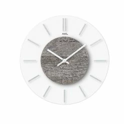 Bester Verkauf 😍 AMS 9662 30 X 30 X 4cm Stein-Auflage, MineralglasWanduhr 🧨