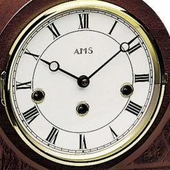Billig 🧨 AMS 2190/1 Tischuhr Kaminuhr Mechanisch Holz Nussbaum Farben 🎁