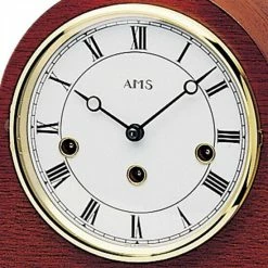 Neu 🛒 AMS 2193/1 Tischuhr Kaminuhr Mechanisch Holz Nussbaum Farben 🎁 -Günstiges Ams Geschäft unnamed file 822