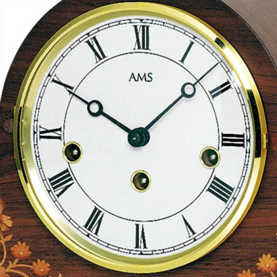 Billig 🤩 AMS 2188/1 Tischuhr Kaminuhr Mechanisch Holz Nussbaum Farben 🔔 3 Billig 🤩 AMS 2188/1 Tischuhr Kaminuhr Mechanisch Holz Nussbaum Farben 🔔