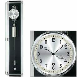 Bestes Angebot 🔔 AMS 2722/11 Regulateur Mit Pendel, Gehäuse Schwarz Mit Aluminium 😉 -Günstiges Ams Geschäft unnamed file 835