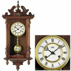 Neu ⌛ AMS 617/1 Regulateur Regulator Mit Pendel Holz Nussbaum Farben Pendeluhr 👏