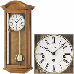 Angebote 🛒 AMS 606/4 Regulateur Regulator Mit Pendel Holz Eiche Massiv Pendeluhr 🛒