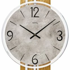 Blitzangebot 🧨 AMS 7466 Wanduhr Quarz Mit Pendel Pendeluhr Holz Wildeiche-Optik Mit Glas 🎁 -Günstiges Ams Geschäft unnamed file 875