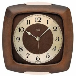 Budget ⌛ AMS 5804/1 Nussbaum Funkwanduhr Wanduhr ⭐