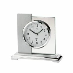 Top 10 🥰 AMS Design-Tischuhr Linz, Funk, Metallgehäuse, Mineralglas, Farbe:Silber 👏