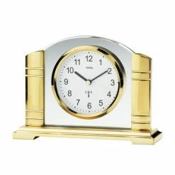 Beste Bewertungen von 🥰 AMS Funk Tischuhr, Holz, Gold, 33 X 27 X 15 Cm ⭐