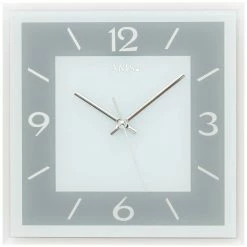 Top 10 ✨ AMS 9573 Wanduhr Quarz Analog Grau Eckig Quadratisch Mit Glas Leise Ohne Ticken 😉